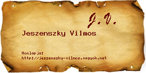 Jeszenszky Vilmos névjegykártya