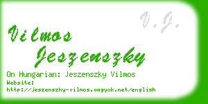 vilmos jeszenszky business card